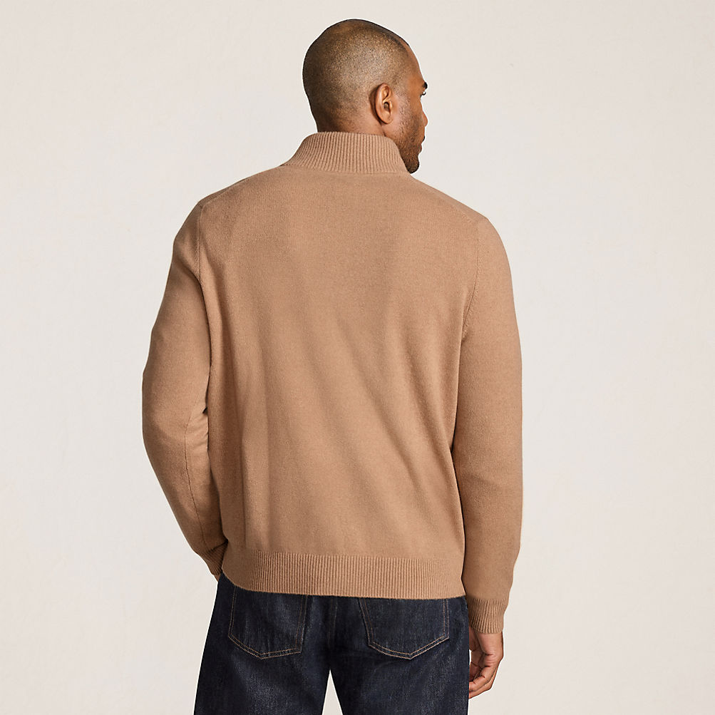 Men's Fine Gauge Cashmere Quarter Zip | Lands' End