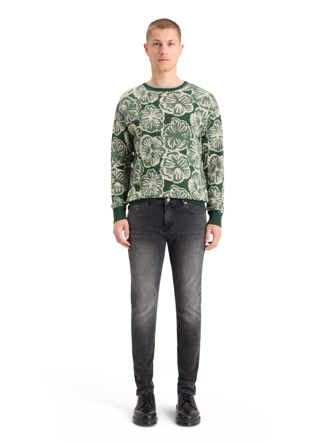 Drop Shoulder Jacquard Sweater – Scotch & Soda