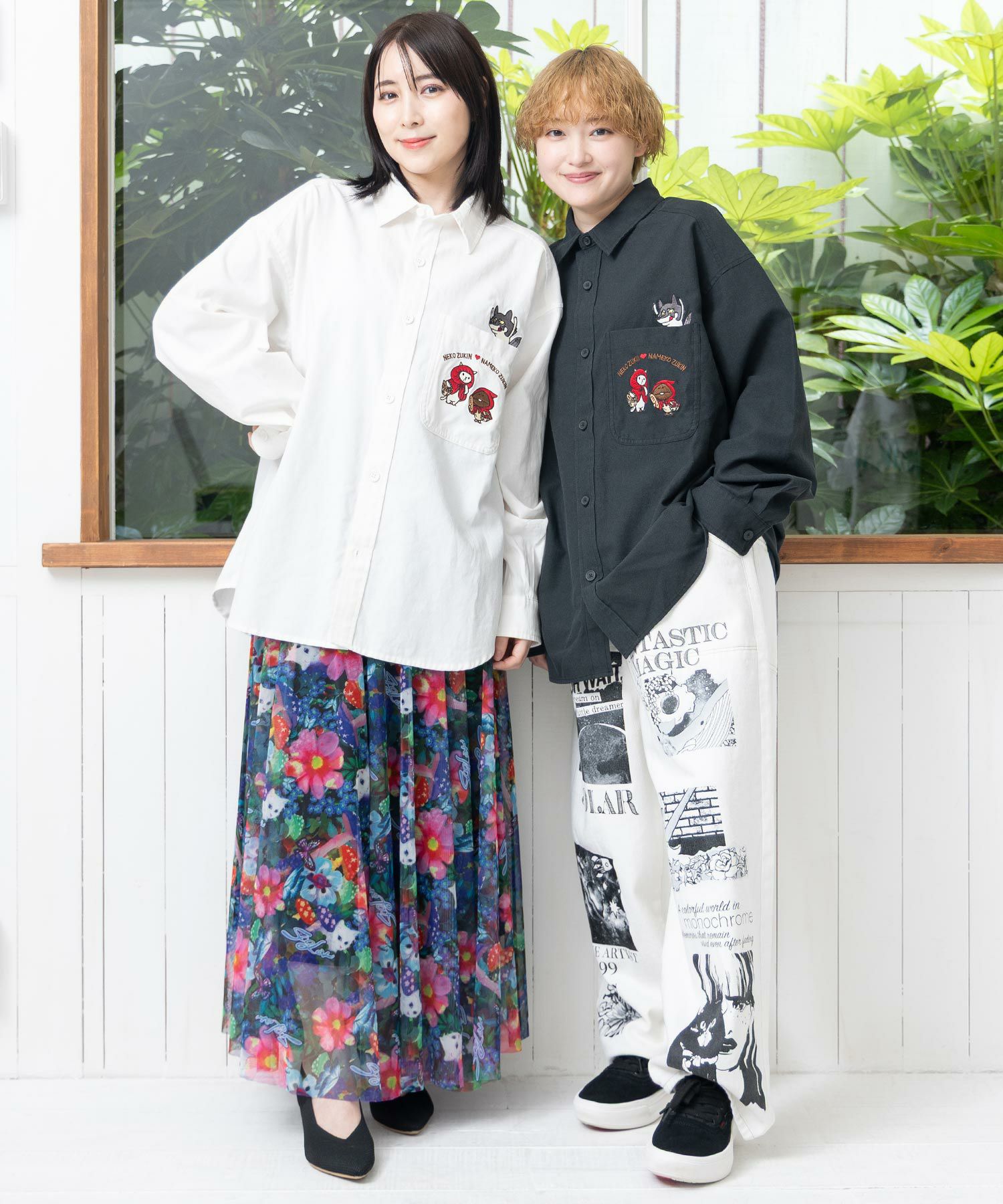 353102：オオカミさんには気をつけて オックスフォードシャツの通販-ScoLar