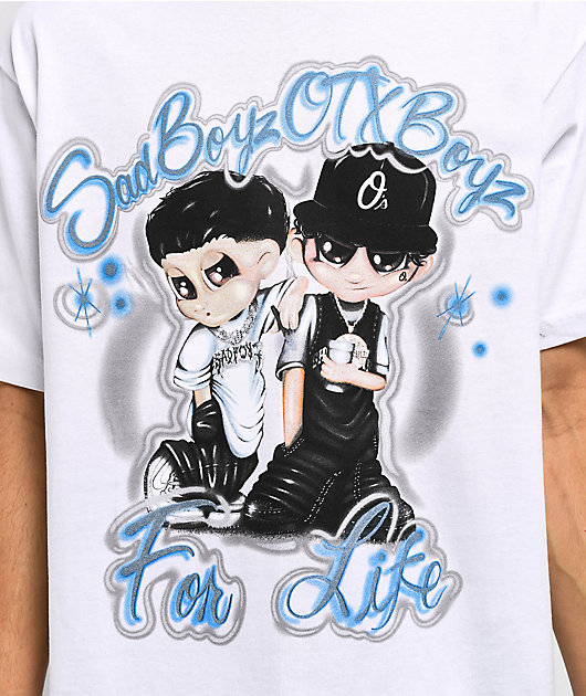 SADBOYZ by Junior H x OTXBOYZ Precious White T-Shirt | Zumiez