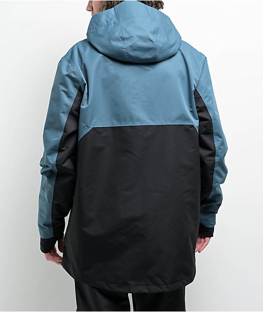 Aperture Atlas Turquoise Aqua & Black 10K Anorak Snowboard Jacket