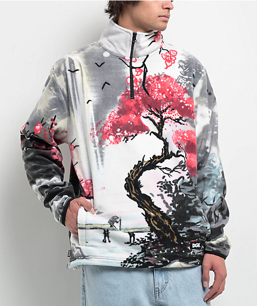 DGK Paradise Polar Fleece White Sherpa Jacket | Zumiez