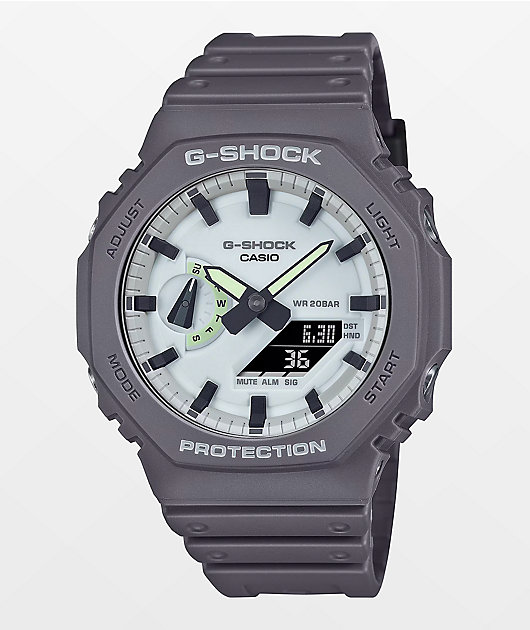 G-Shock GA2100HD-8A Grey & Glow In The Dark Analog Watch | Zumiez