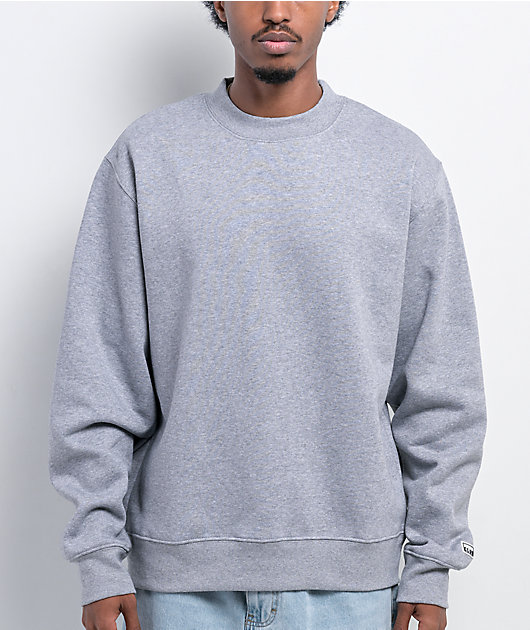 Pro Club Heavyweight Grey Crewneck Sweatshirt | Zumiez