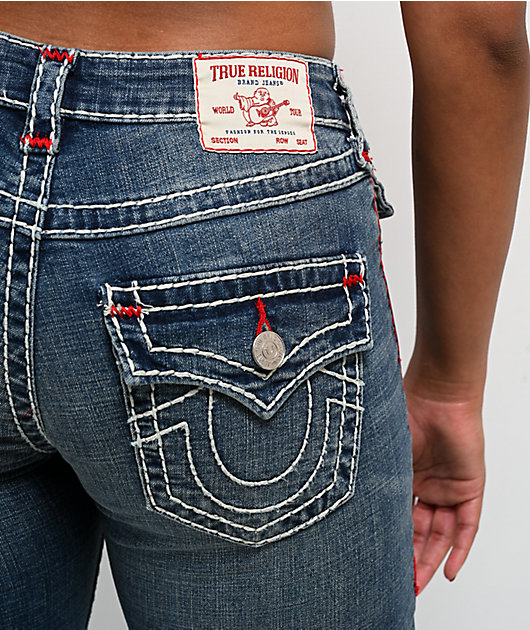 True Religion Becca Super T Orchid Breeze Mid Rise Bootcut Jeans