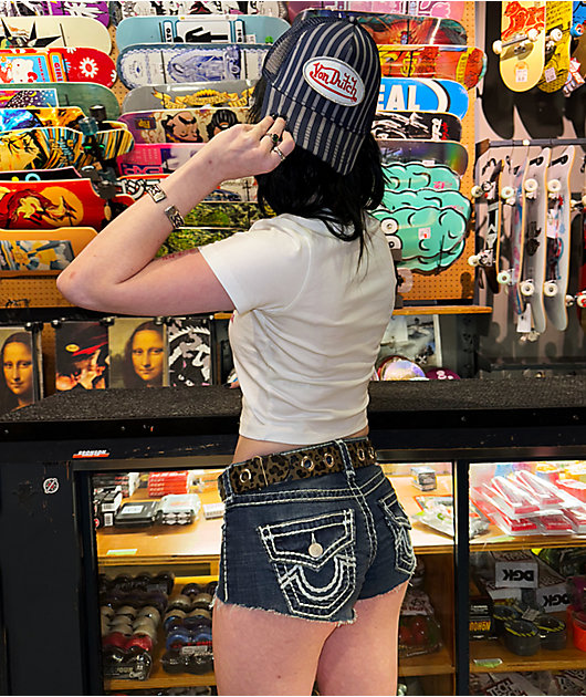 True Religion Super T Flap Moondaisy Spicy Shorts | Zumiez