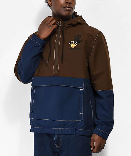 Vans Zion Brown & Blue Anorak Jacket | Zumiez