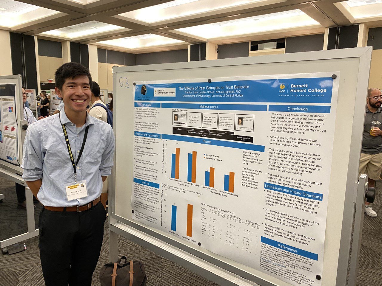 Trenton Lam presents at Summer Research Poster Showcase - Adult