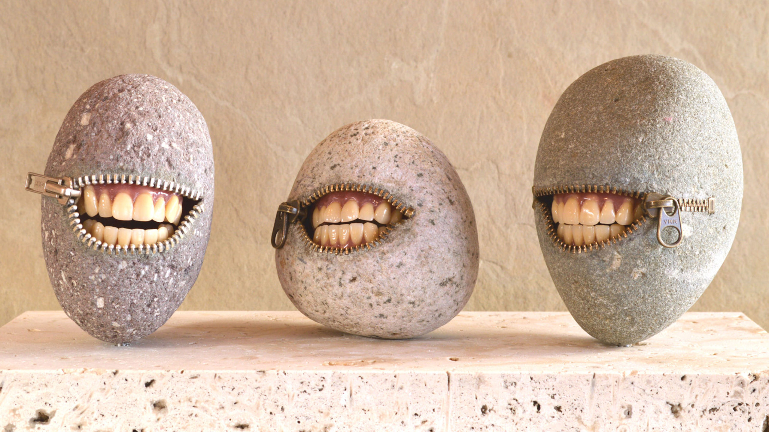 外国人や海外メディアも絶賛する、「石」でアート作品を手がける