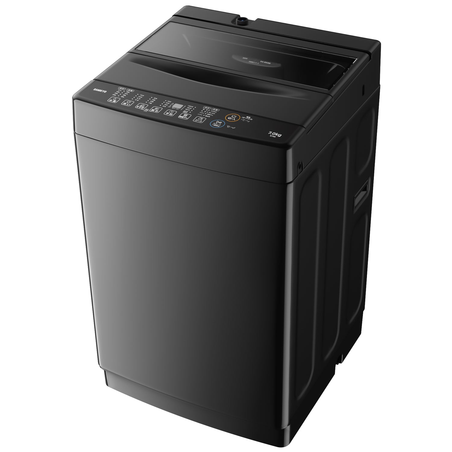 SAMKYO 洗濯機 7kg 全自動 一人暮らし 幅51cm 最短10分洗濯 透明ガラス