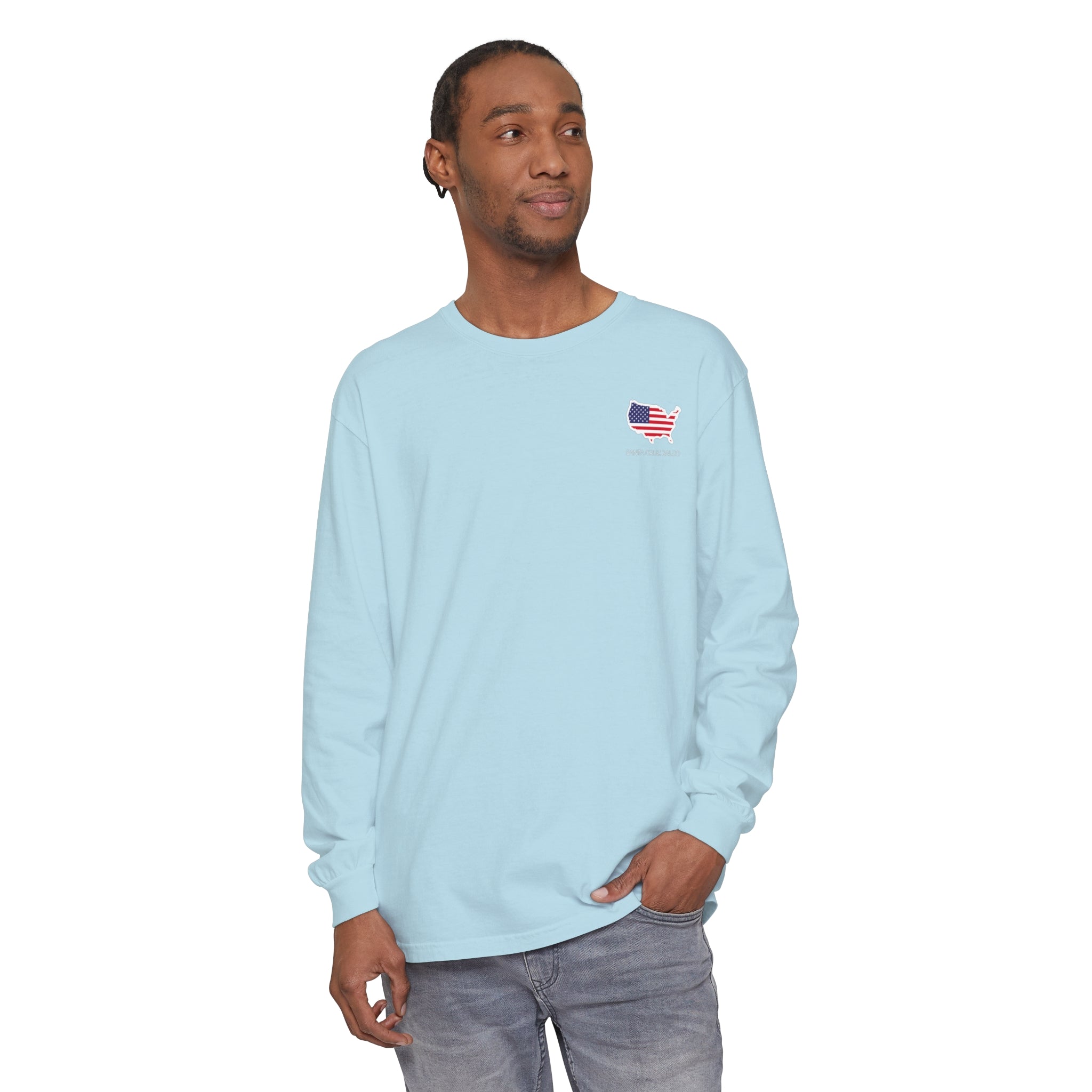 Long Sleeve Make America Healthy Cotton T-Shirt Baggy Vibes