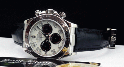 ROLEX 18kt White Gold Daytona Panda Arabic Dial with Black