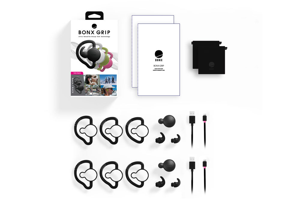 ボンクス BONX Grip ウェアラブルトランシーバー2個パック（ブラック