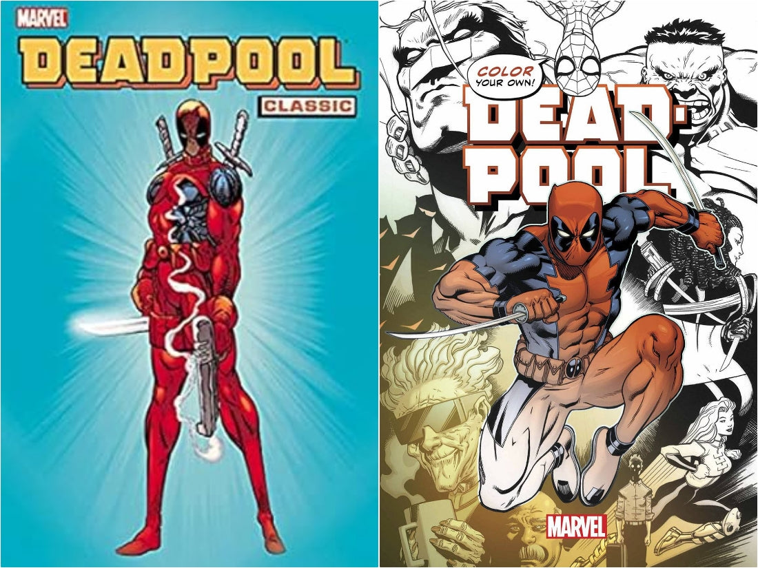 DEADPOOL CLASSIC VOL 01 & COLOR YOUR OWN DEADPOOL TRADE PAPERBACKS