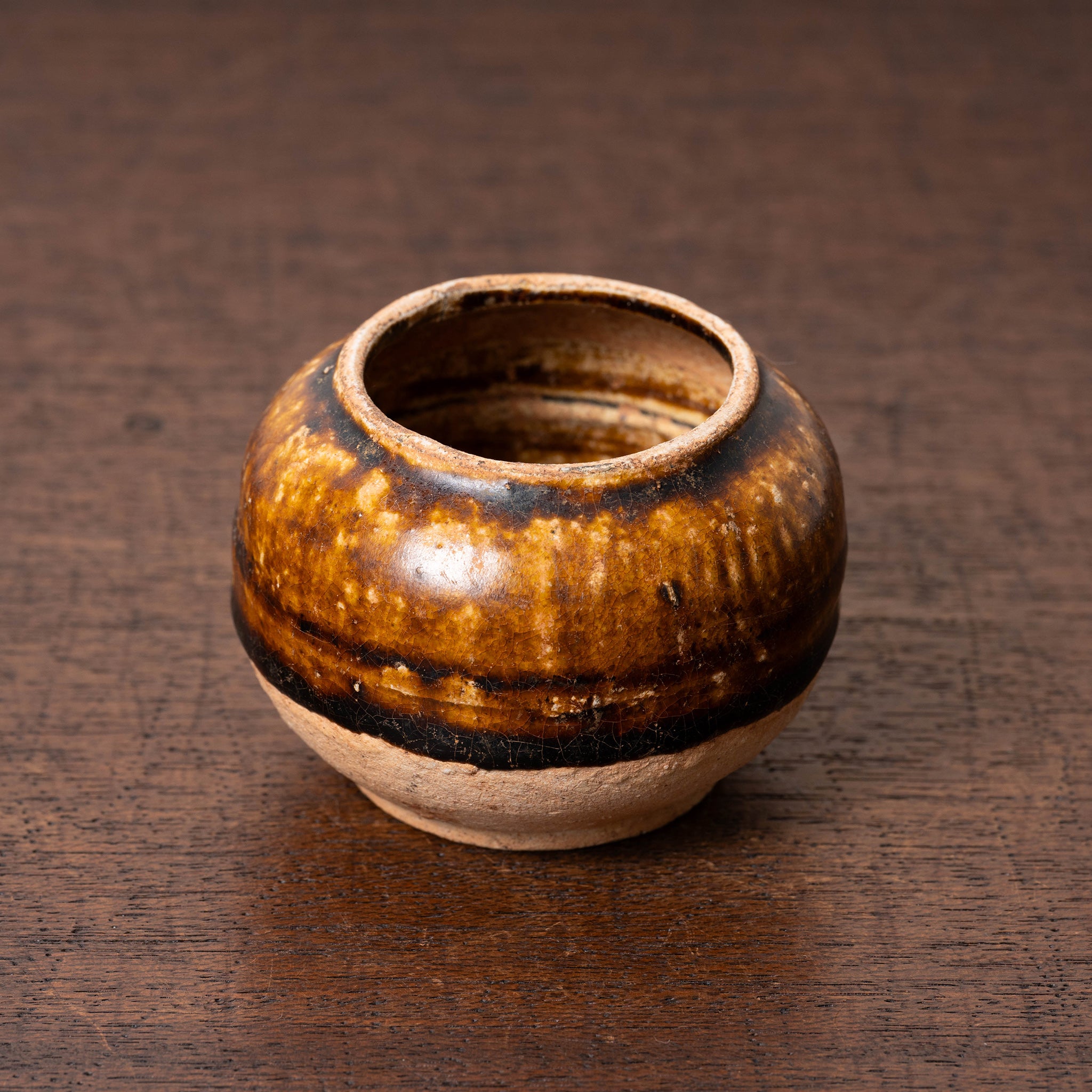 漢代 褐釉蓋付薬壺 – 燦禾 SANKA