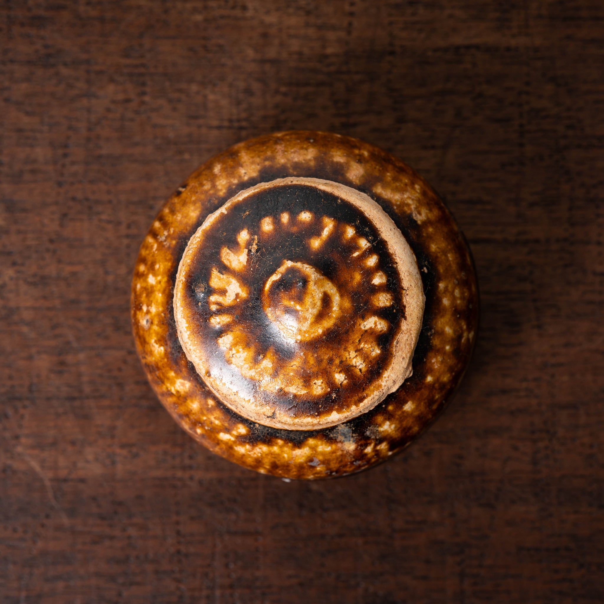 漢代 褐釉蓋付薬壺 – 燦禾 SANKA