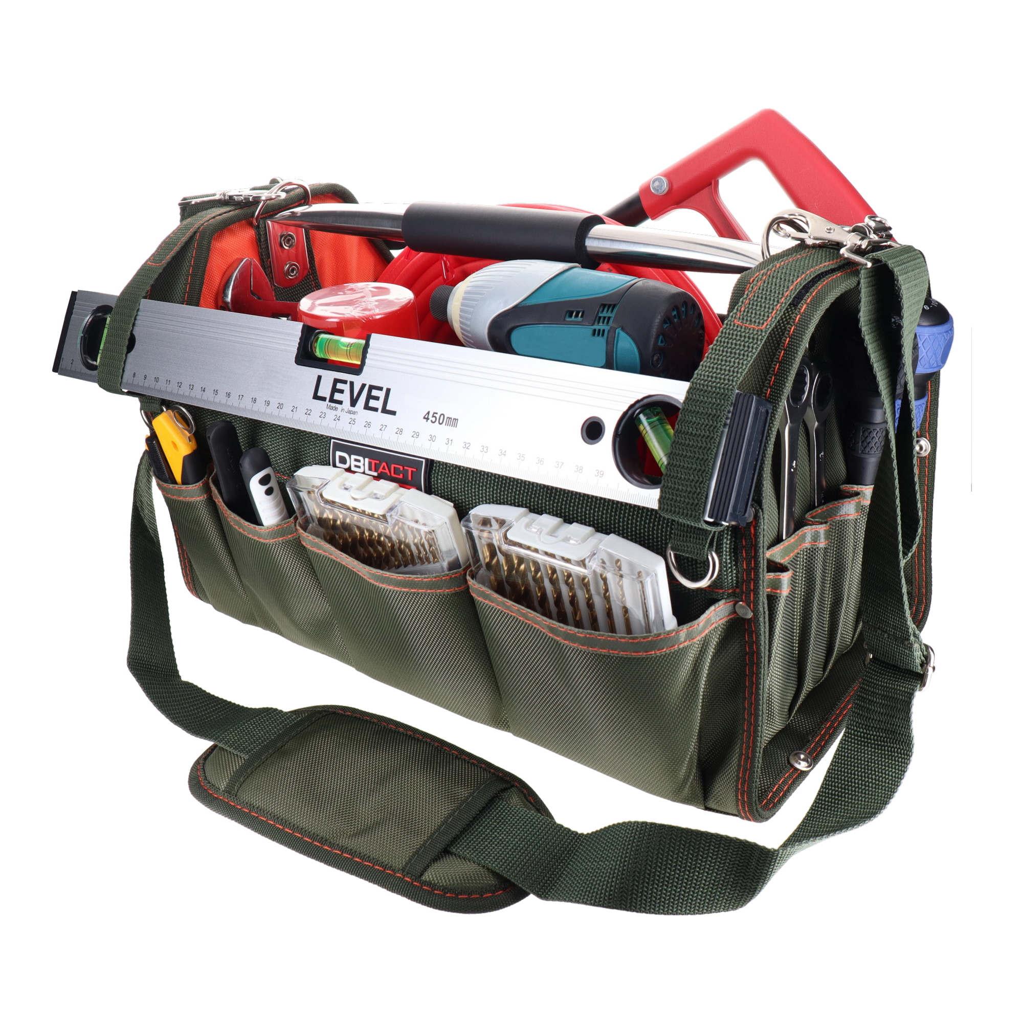 DT-SRB-420KH 工具収納 工具バック オープンキャリーバッグ カーキ