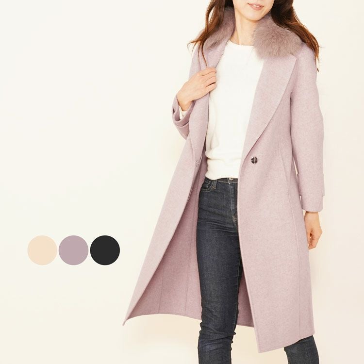 レディース-カシミヤ混・ウール・アンゴラ・アルパカ-コート｜ウール