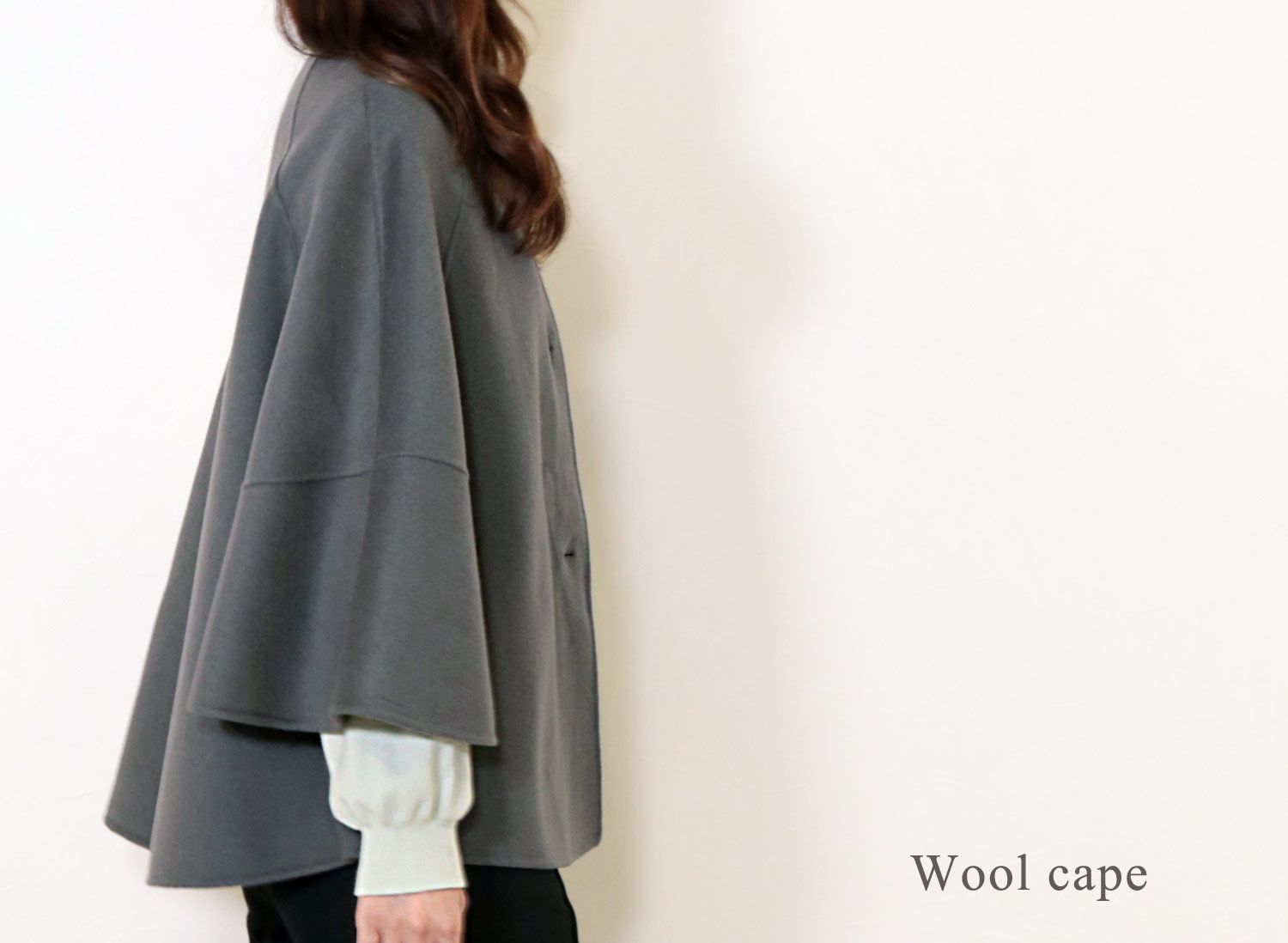 Filomo ウール ケープ コート アウター 羽織り ポンチョ マント