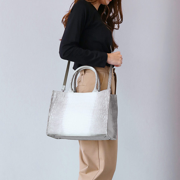 ヒマラヤ クロコダイル ハンドバッグ 2way ショルダーバッグ トート