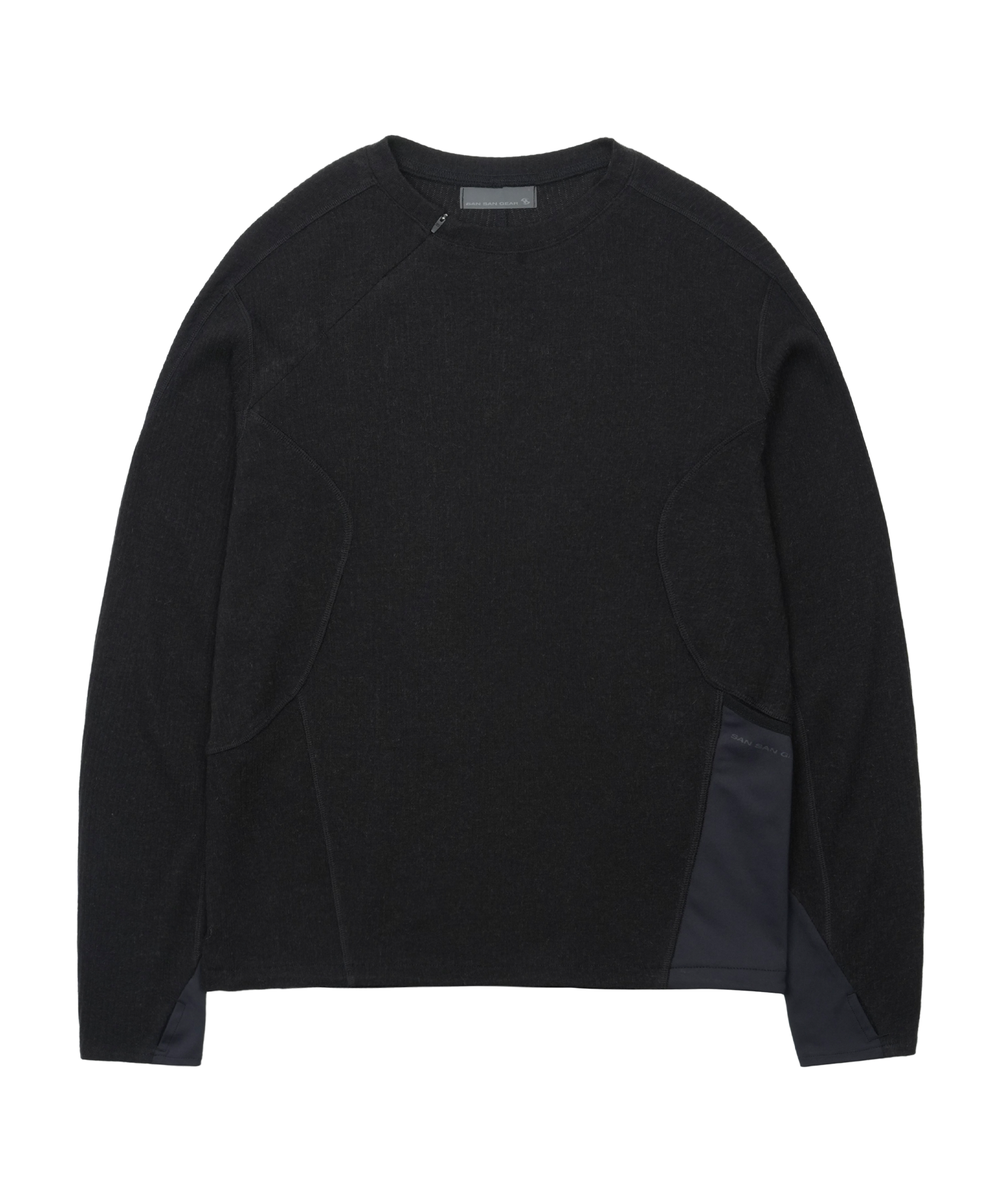 RIBBED LONG SLEEVES [BLACK] | SAN SAN GEAR