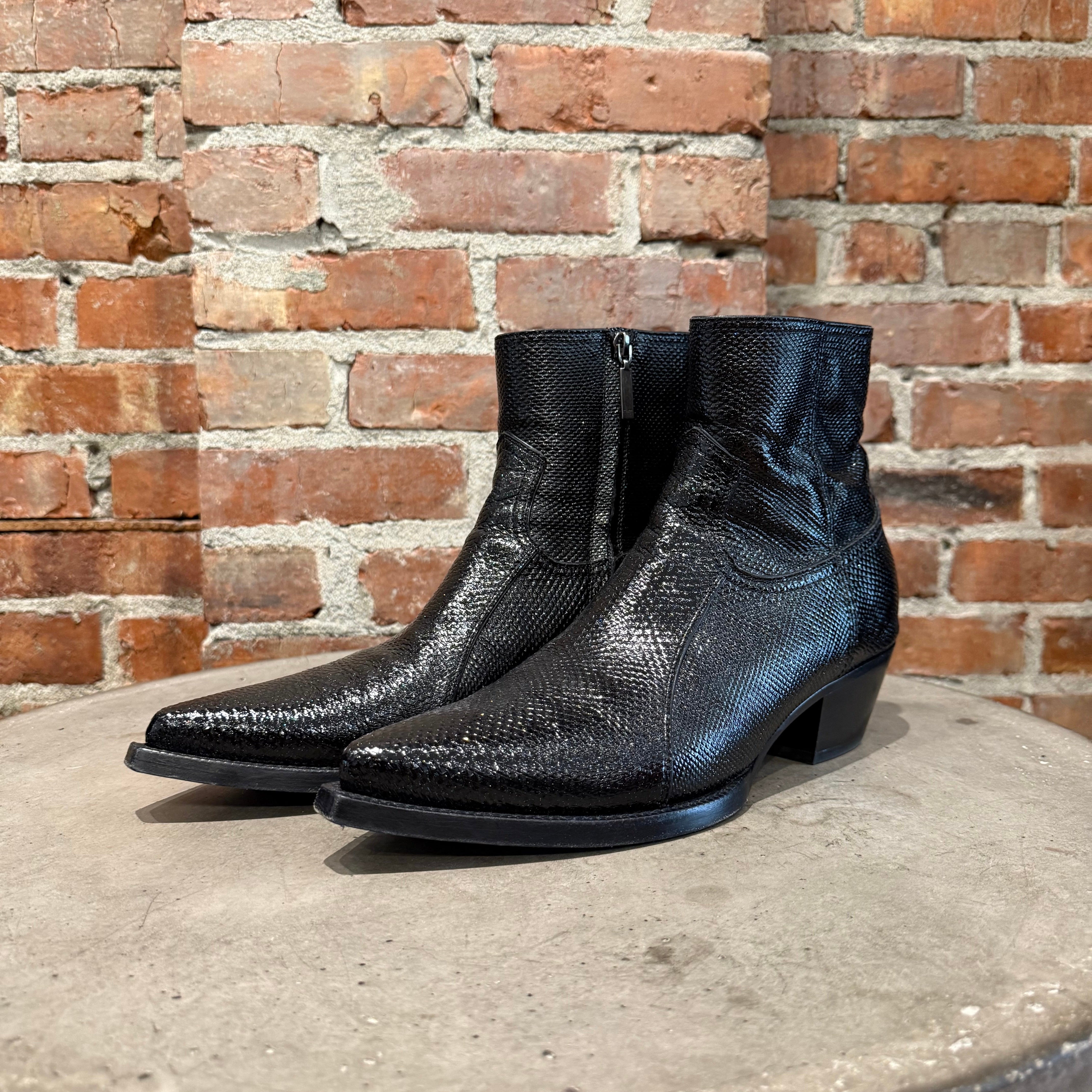 SAINT LAURENT PARIS LIZARD LUKAS BOOTS 'BLACK' – Sadō Room