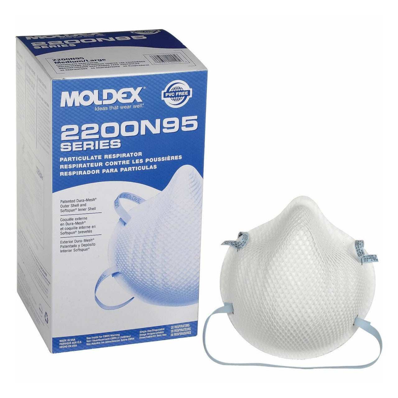 Moldex 2200 N95 Particulate Respirator M/L (20/Bx)