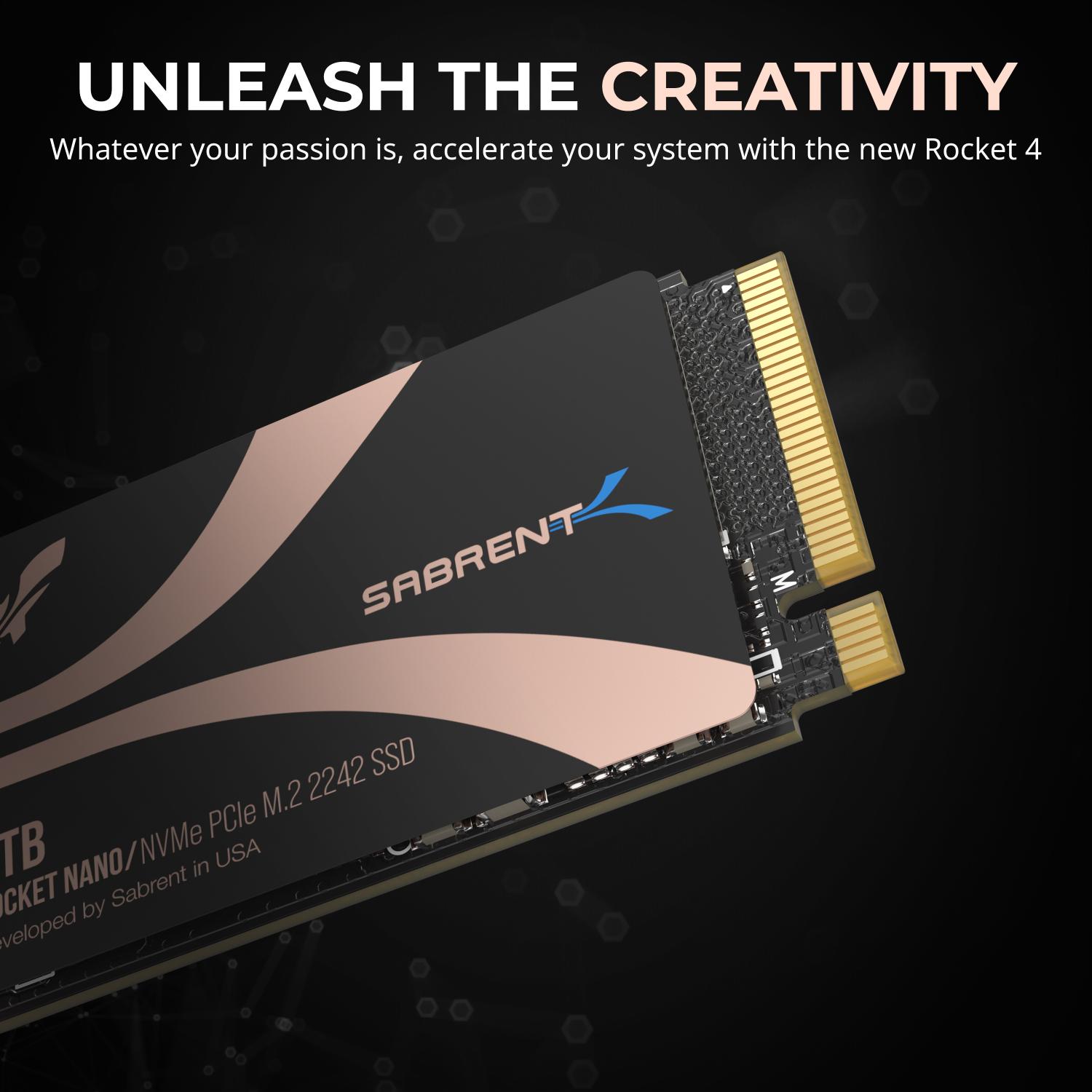 Rocket nano 2242 Gen 4 NVMe SSD - Sabrent