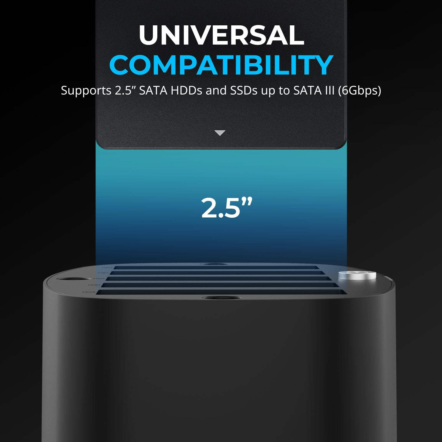 5-Bay USB-C Docking Station for 2.5” SATA HDDs and SSDs - Sabrent