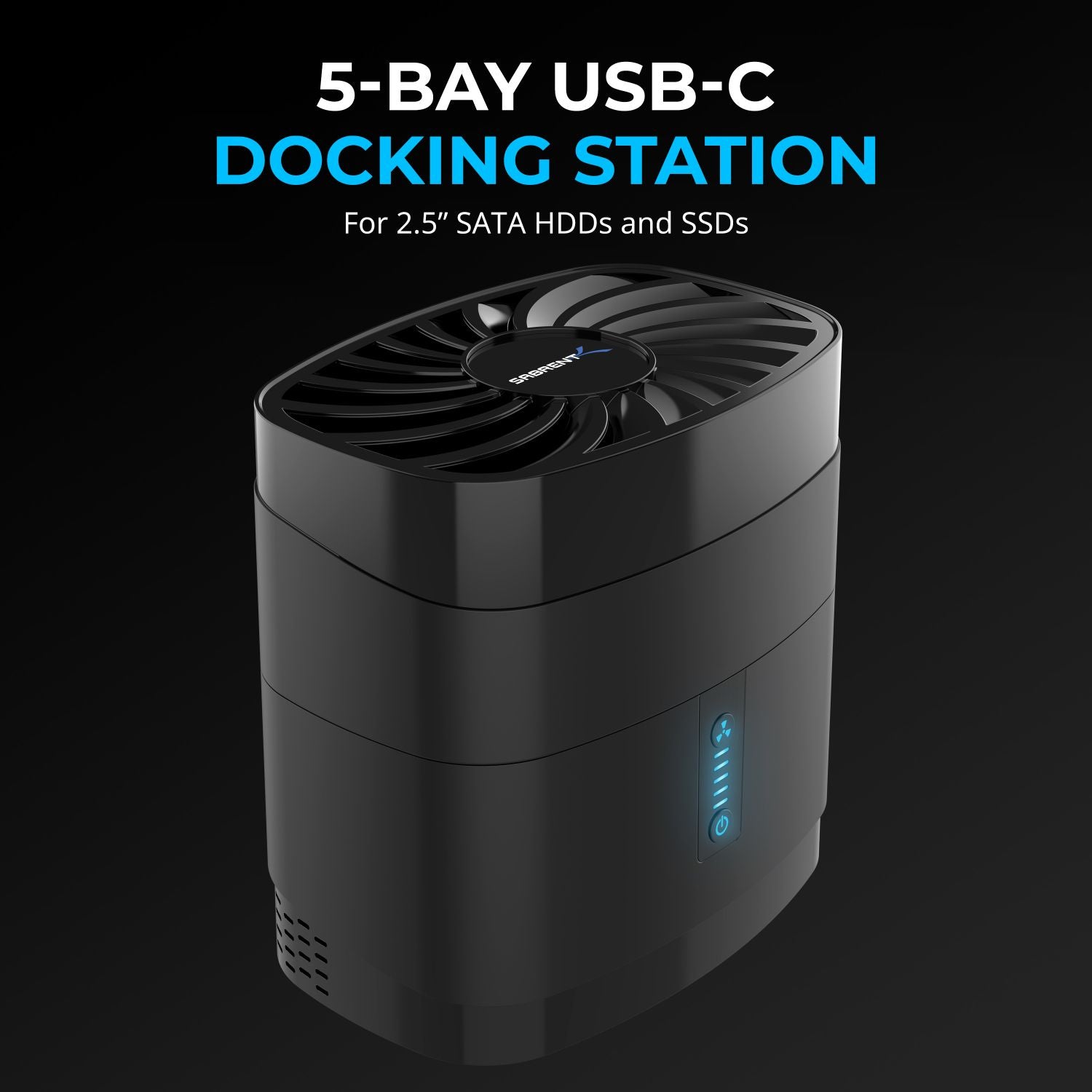 5-Bay USB-C Docking Station for 2.5” SATA HDDs and SSDs - Sabrent