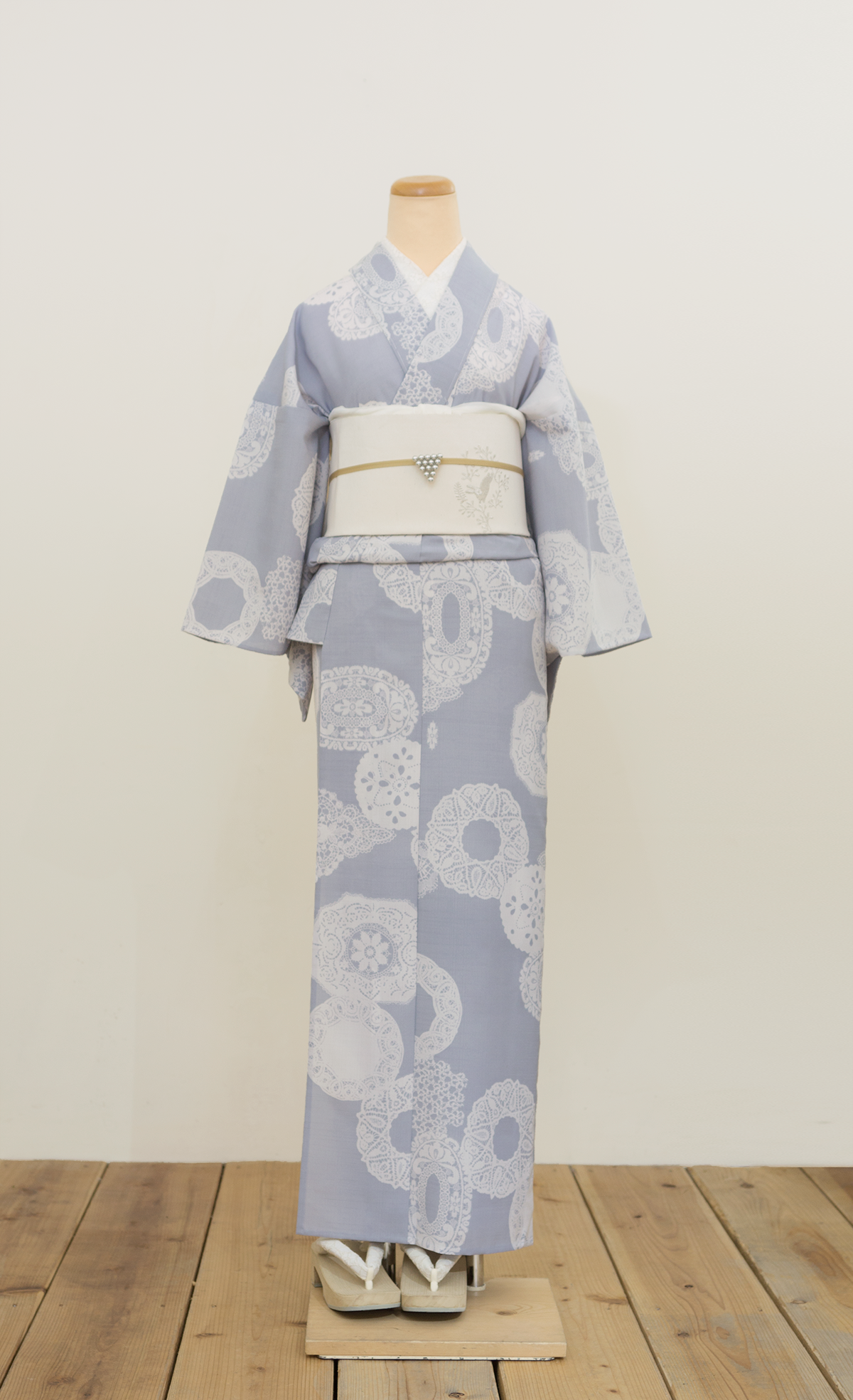 三河八寸ひとえ帯（萩兎） | ＃さく研究所