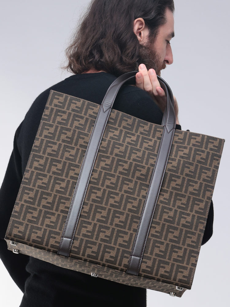 FENDI (フェンディ) 2WAY FFジャカード トートバッグ メンズ - バッグ