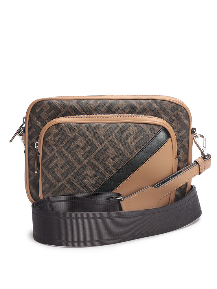 FENDI (フェンディ) FFロゴ クロスボディバッグ メンズ - バッグ