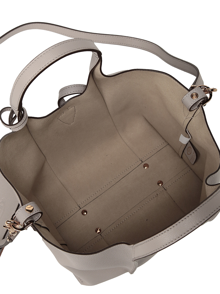 TOD'S (トッズ) ロゴ ポーチ付き レザー 2WAY ミニ ショッピング