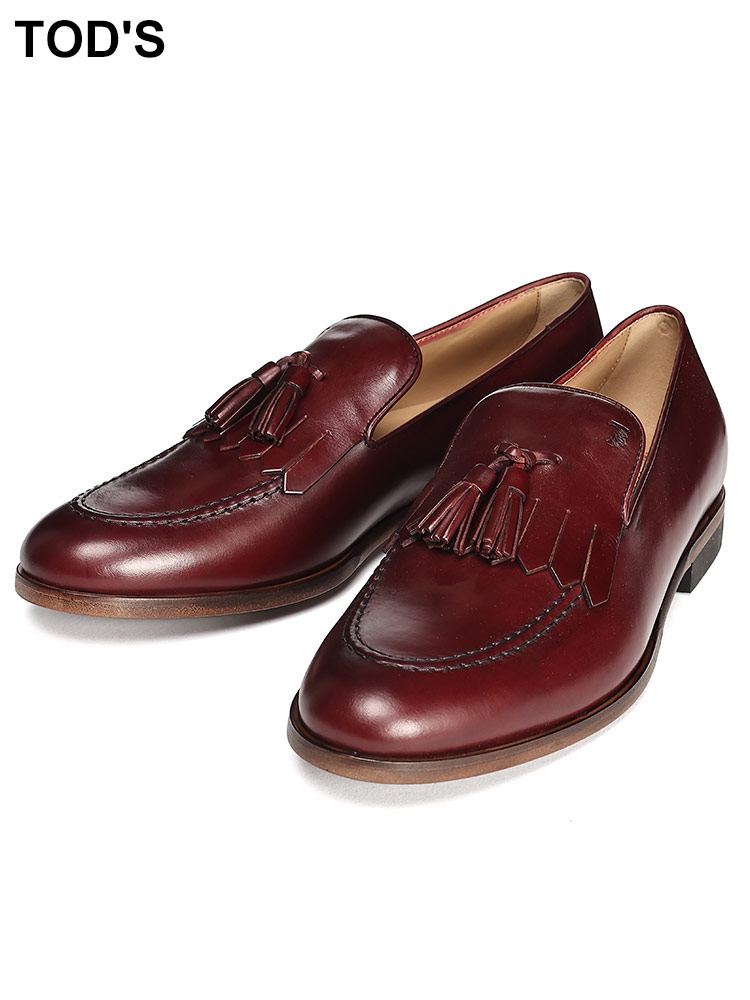 TOD'S (トッズ ) レザー タッセル ローファー TDXXM32C0CS80RD メンズ