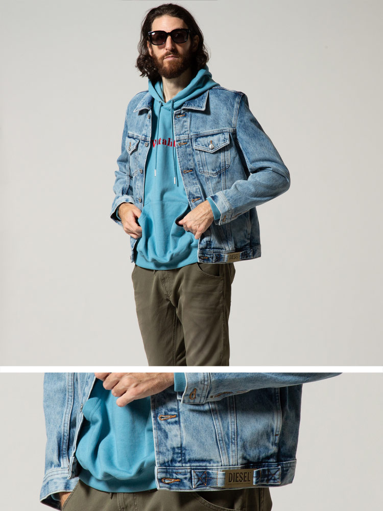 DIESEL (ディーゼル) コットン ポケット デニム ジャケット