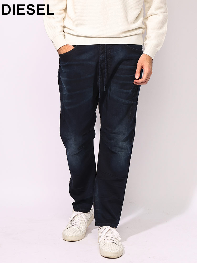 DIESEL (ディーゼル) ウォッシュ加工 D刺繍 ジップフライ ジョグ