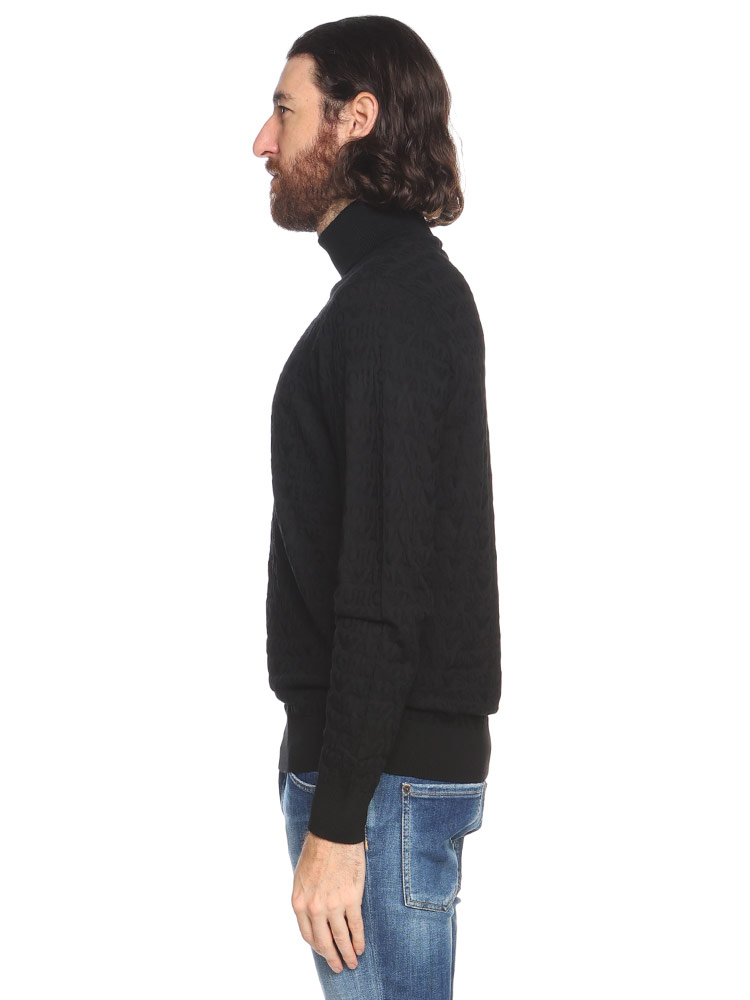 EMPORIO ARMANI (エンポリオアルマーニ) ウール ジャガード総柄ロゴ