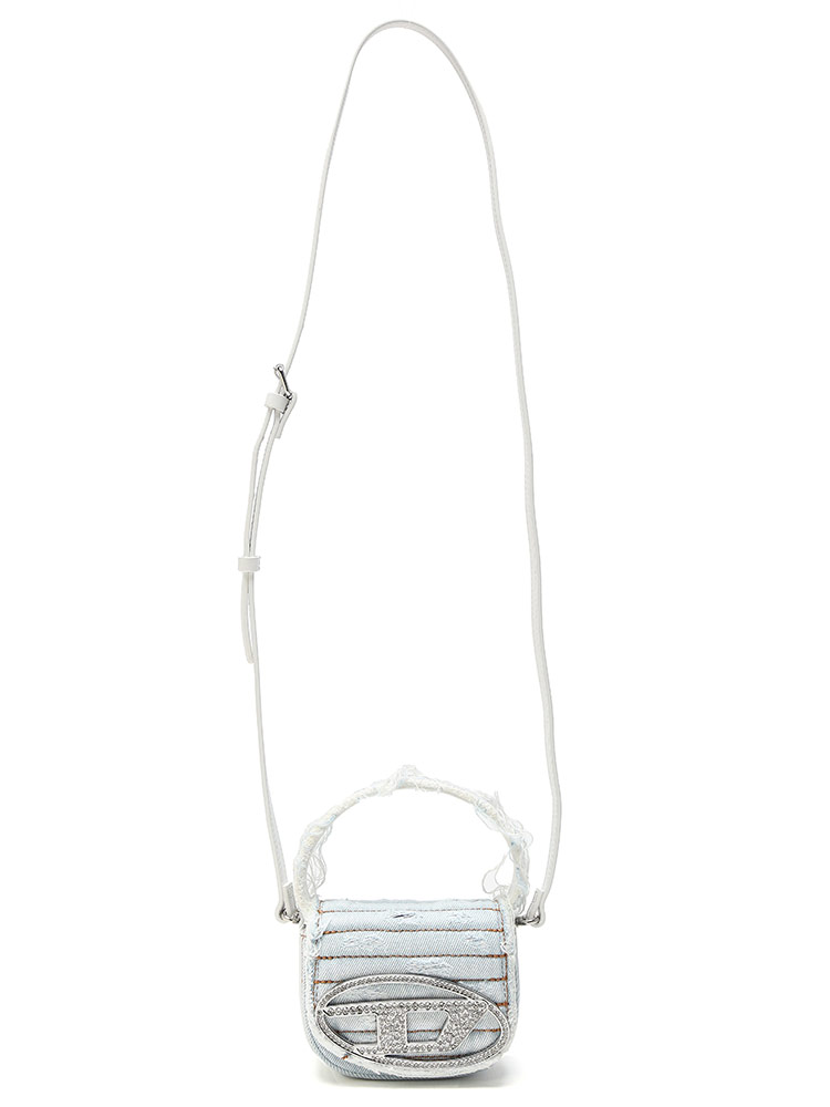 DIESEL (ディーゼル) 2WAY ダメージ加工 デニム生地 ロゴストーン