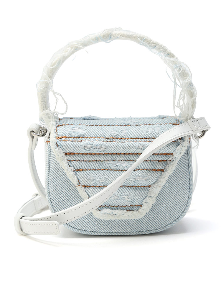 DIESEL (ディーゼル) 2WAY ダメージ加工 デニム生地 ロゴストーン