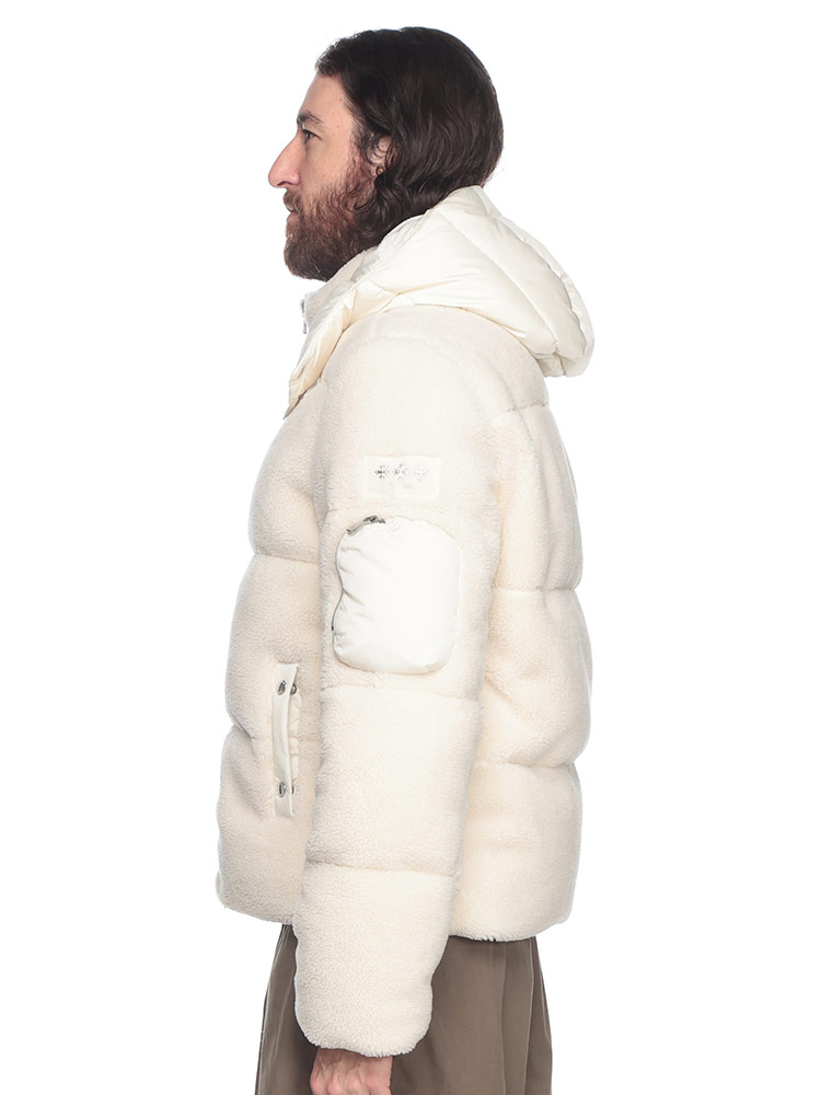 TATRAS (タトラス) フード着脱 ウールライクボア ミドル丈 ダウン