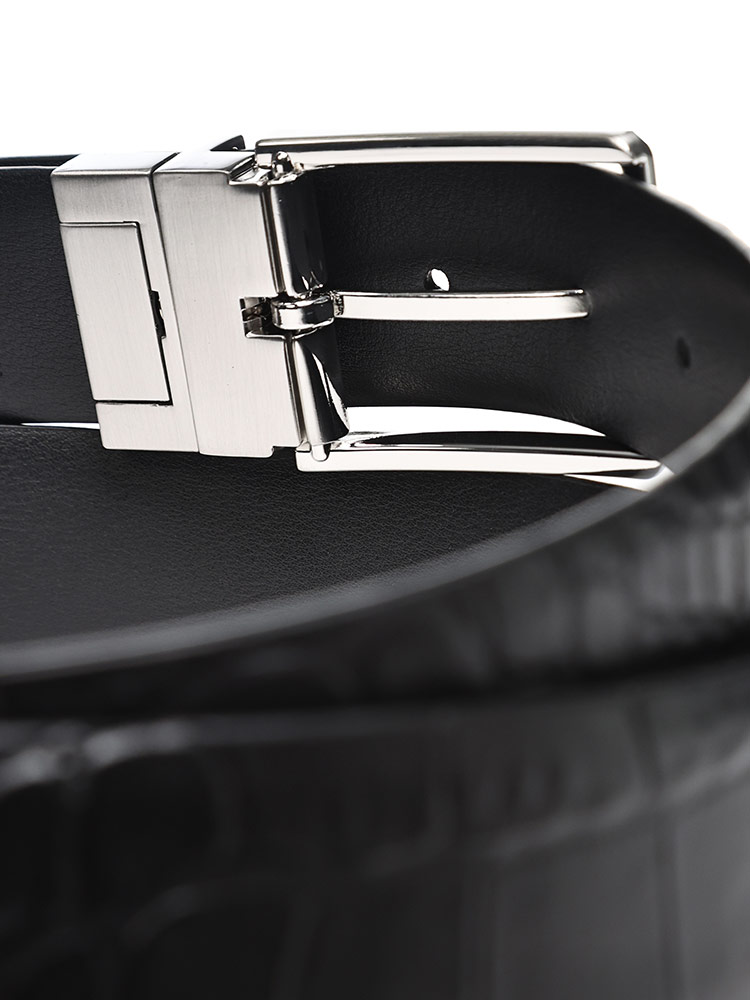 EMPORIO ARMANI ( エンポリオアルマーニ) レザー クロコダイル調 ピン