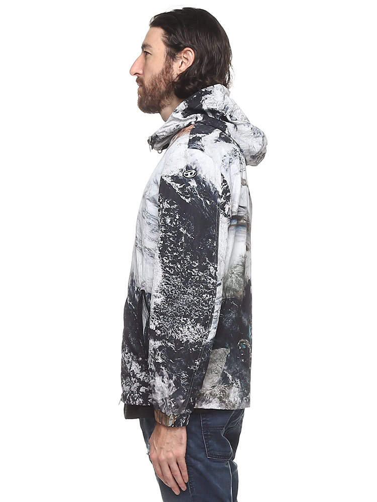 DIESEL (ディーゼル) ナイロン 総柄 フルジップ ジャケット