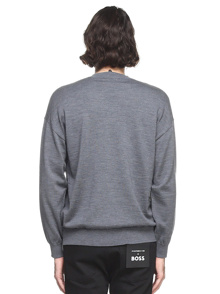 EMPORIO ARMANI (エンポリオアルマーニ) BIGロゴ クルーネック ニット