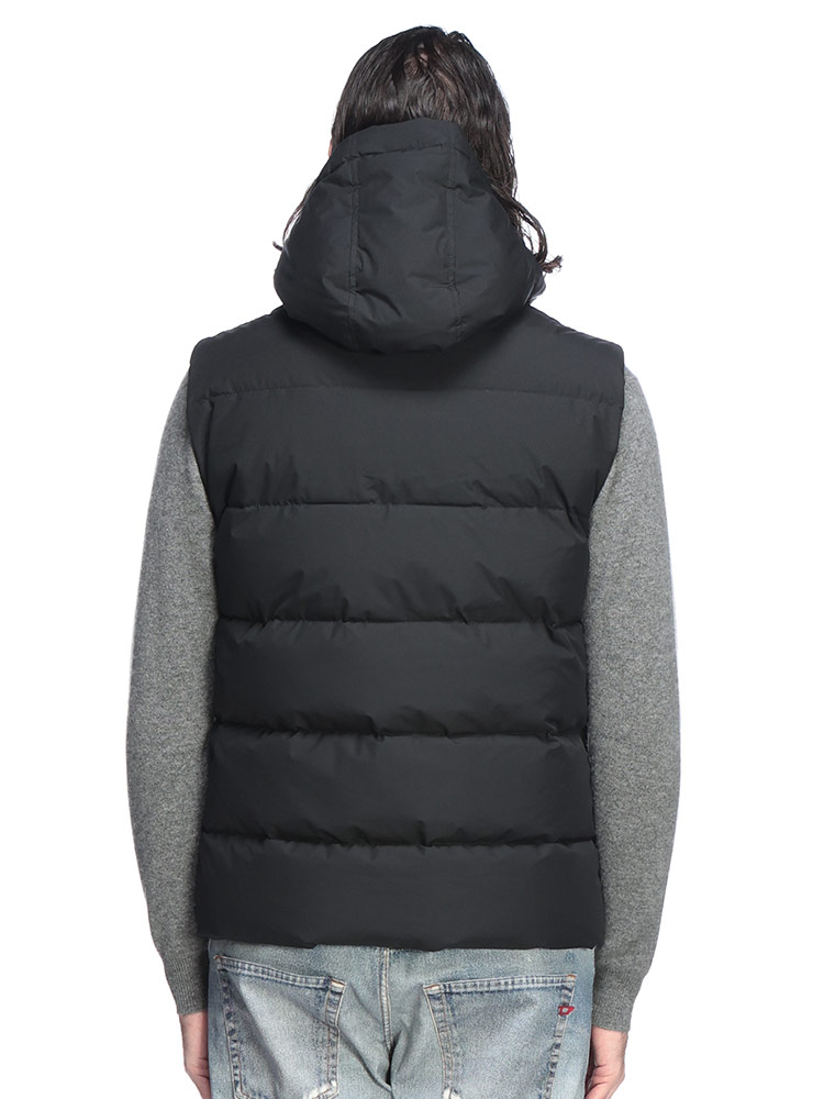 PYRENEX (ピレネックス) フード着脱 ダブルジップ ダウンベスト