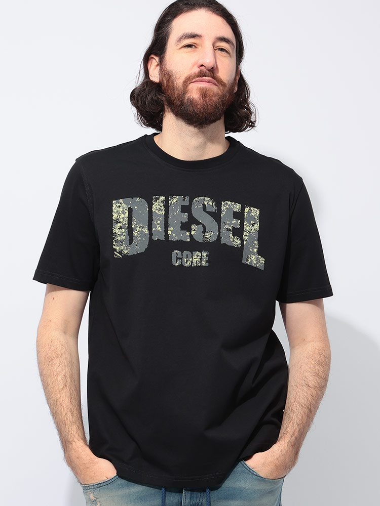 DIESEL (ディーゼル) CORE ロゴプリント クルーネック 半袖 Tシャツ