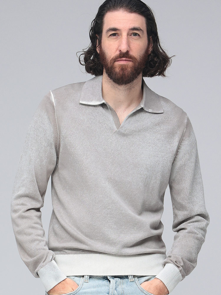 DIESEL (ディーゼル) ニット 長袖 スキッパーカラー セーター