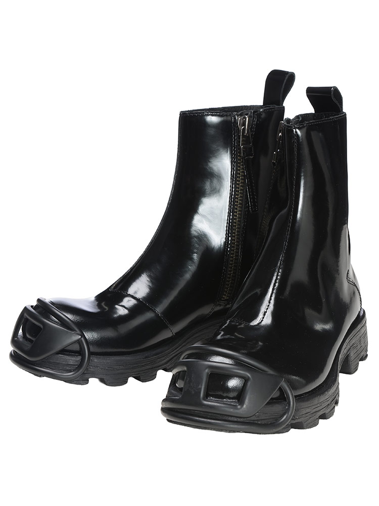 DIESEL (ディーゼル) オーバルD カウレザー ショートブーツ HAMMER