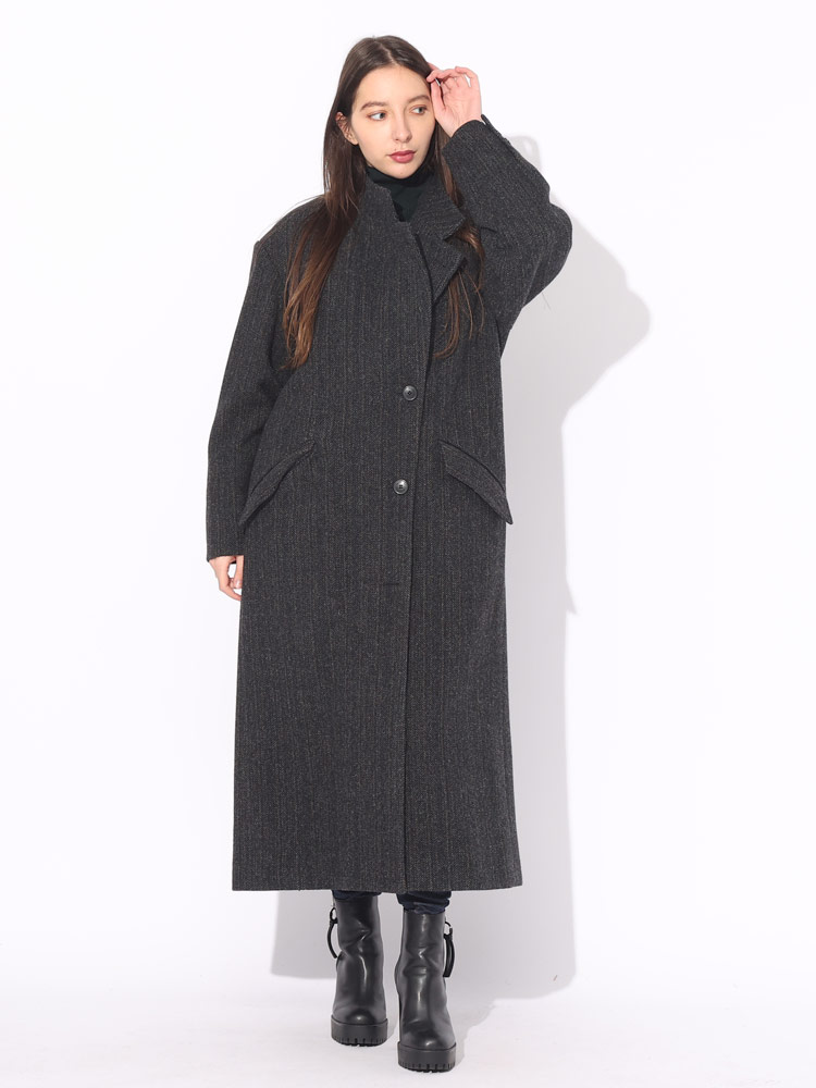 ISABEL MARANT (イザベルマラン) ウール 総柄 ロングコート