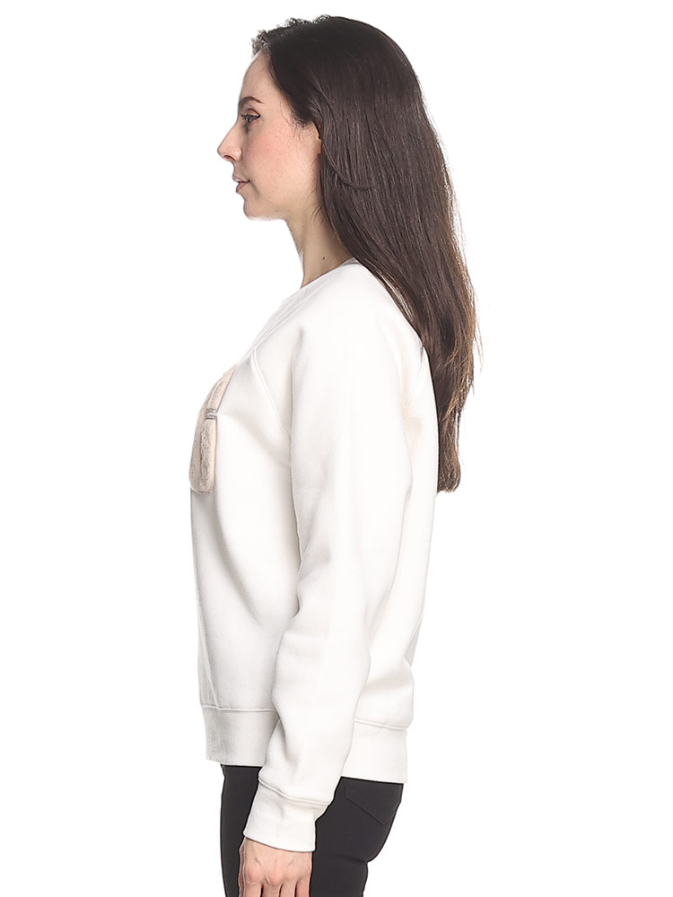 UGG (アグ) 裏起毛 ファーロゴ クルーネック トレーナー LOGO CREWNECK